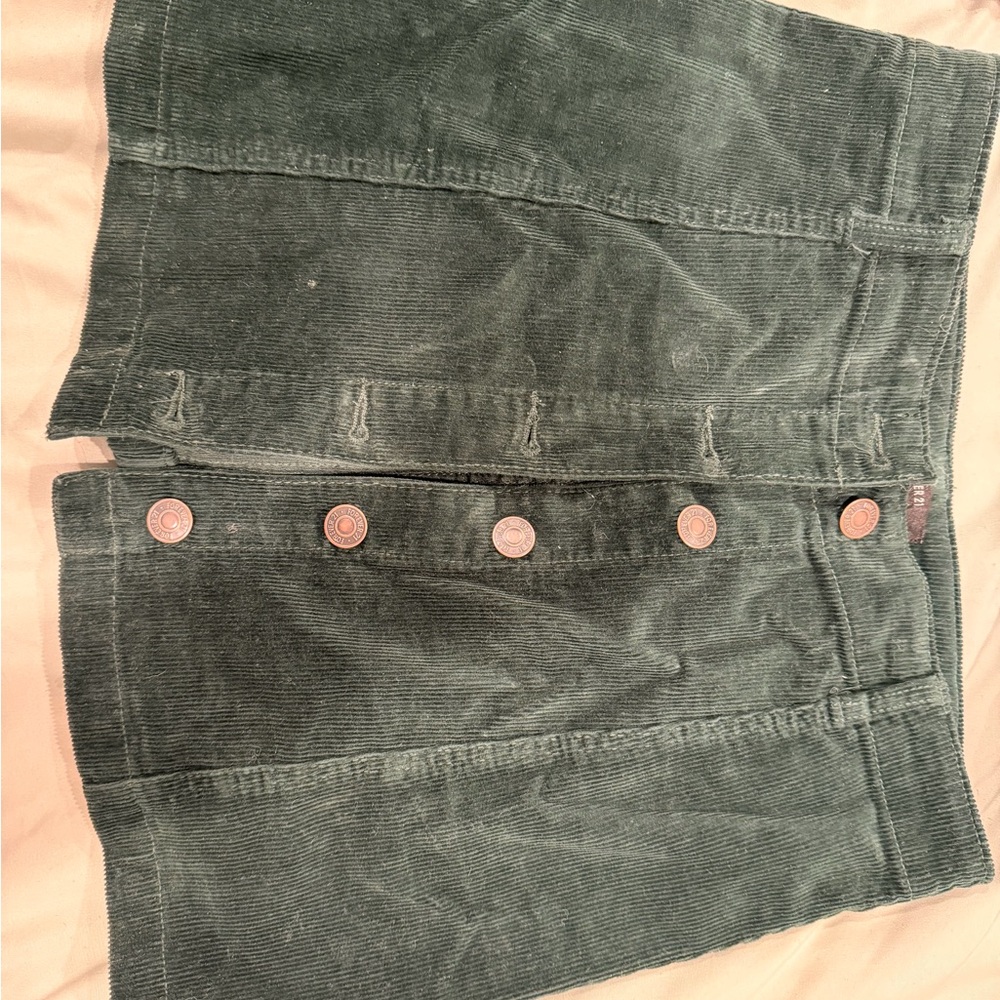 Forever 21 Green Corduroy Mini Skirt